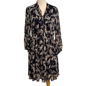 Miusol Women’s Dress Knee Length with Neck Tie‎ Floral